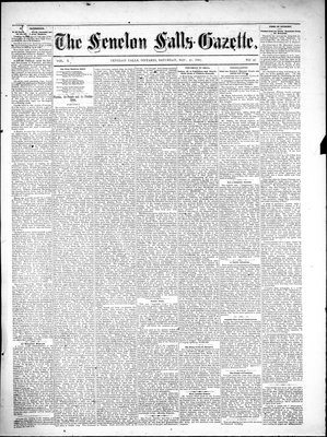 Fenelon Falls Gazette, 25 Nov 1882