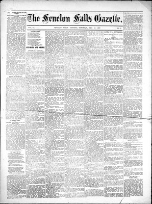 Fenelon Falls Gazette, 22 Dec 1883