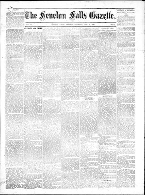 Fenelon Falls Gazette, 5 Jan 1884