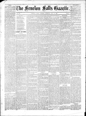 Fenelon Falls Gazette, 19 Jan 1884