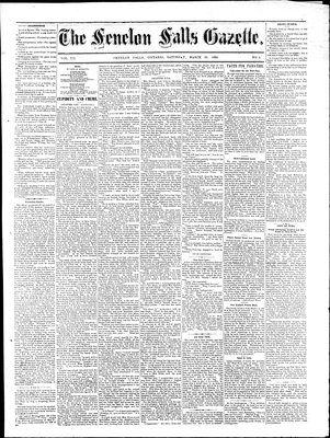 Fenelon Falls Gazette, 29 Mar 1884