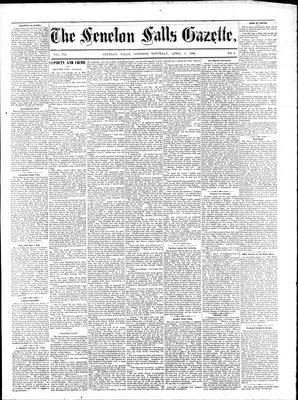 Fenelon Falls Gazette, 5 Apr 1884