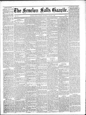 Fenelon Falls Gazette, 2 Aug 1884