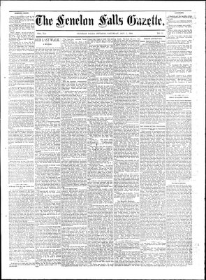 Fenelon Falls Gazette, 1 Nov 1884