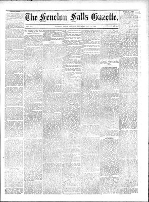 Fenelon Falls Gazette, 22 Nov 1884