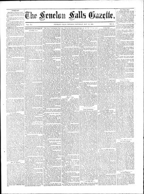 Fenelon Falls Gazette, 29 Nov 1884