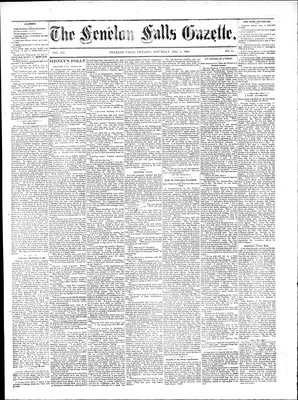 Fenelon Falls Gazette, 6 Dec 1884