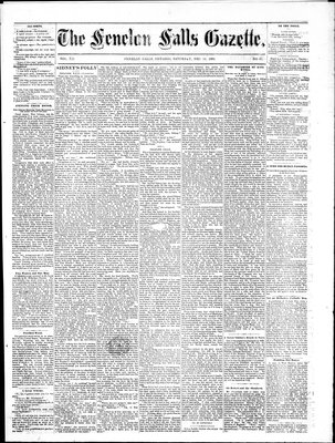 Fenelon Falls Gazette, 13 Dec 1884