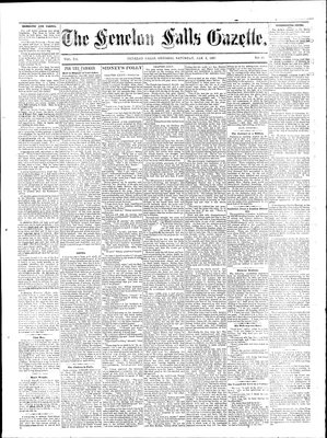 Fenelon Falls Gazette, 3 Jan 1885