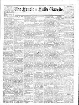 Fenelon Falls Gazette, 14 Feb 1885