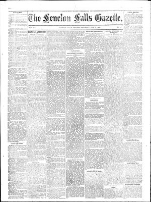 Fenelon Falls Gazette, 21 Feb 1885