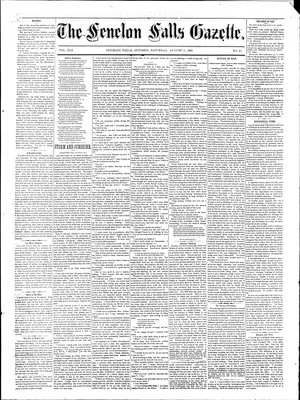 Fenelon Falls Gazette, 8 Aug 1885