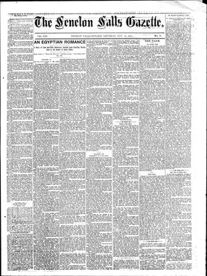 Fenelon Falls Gazette, 21 Nov 1885