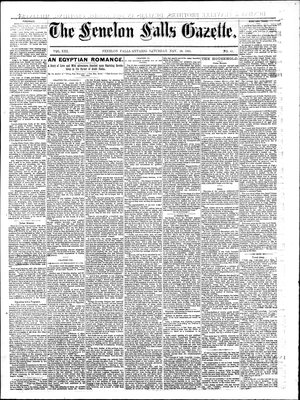 Fenelon Falls Gazette, 28 Nov 1885