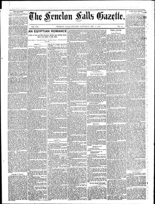 Fenelon Falls Gazette, 5 Dec 1885