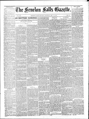 Fenelon Falls Gazette, 26 Dec 1885