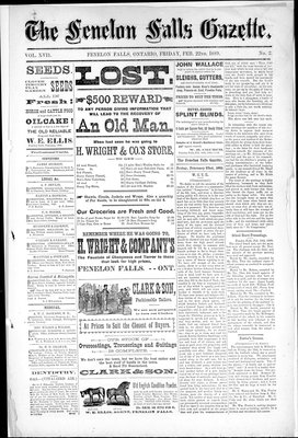 Fenelon Falls Gazette, 22 Feb 1889