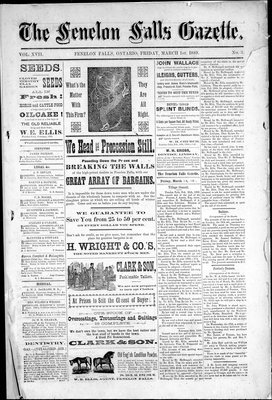 Fenelon Falls Gazette, 1 Mar 1889