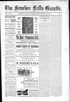 Fenelon Falls Gazette, 15 Mar 1889