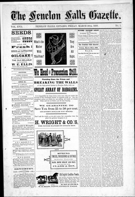 Fenelon Falls Gazette, 29 Mar 1889