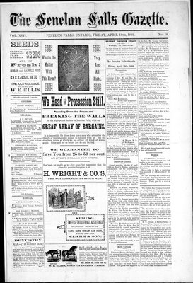 Fenelon Falls Gazette, 19 Apr 1889