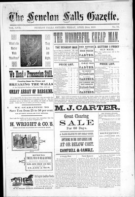 Fenelon Falls Gazette, 26 Apr 1889