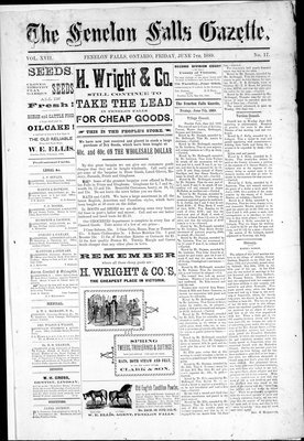 Fenelon Falls Gazette, 7 Jun 1889