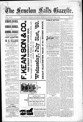 Fenelon Falls Gazette, 23 Aug 1889