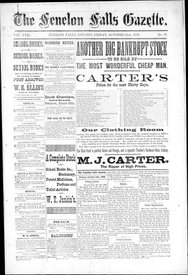 Fenelon Falls Gazette, 11 Oct 1889