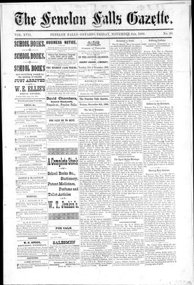 Fenelon Falls Gazette, 8 Nov 1889