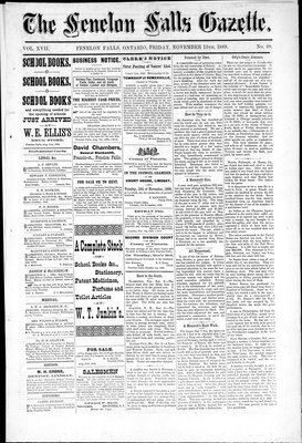 Fenelon Falls Gazette, 15 Nov 1889