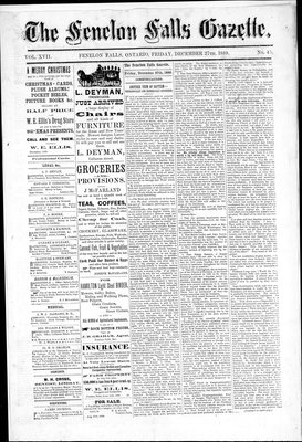 Fenelon Falls Gazette, 27 Dec 1889