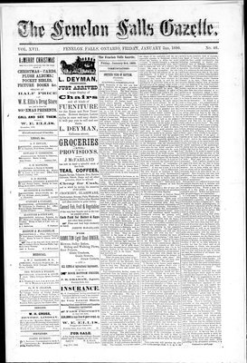 Fenelon Falls Gazette, 3 Jan 1890