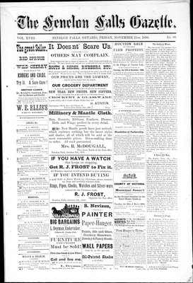 Fenelon Falls Gazette, 21 Nov 1890