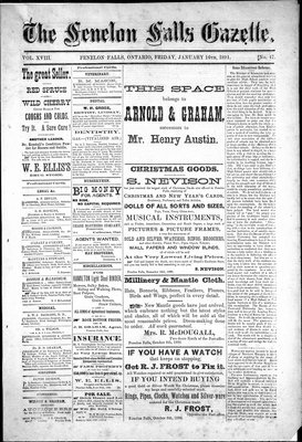 Fenelon Falls Gazette, 16 Jan 1891