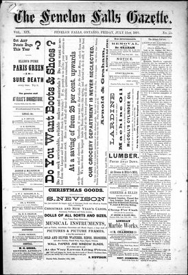 Fenelon Falls Gazette, 31 Jul 1891