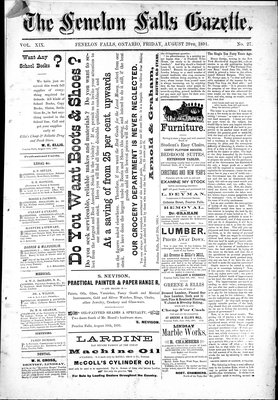 Fenelon Falls Gazette, 28 Aug 1891