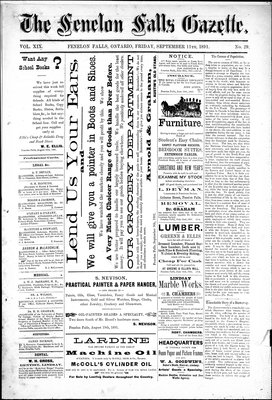 Fenelon Falls Gazette, 11 Sep 1891