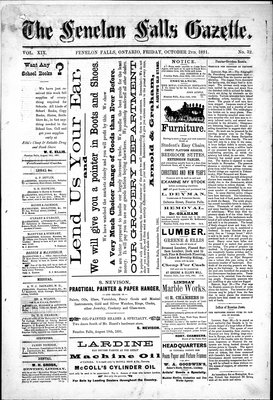 Fenelon Falls Gazette, 2 Oct 1891