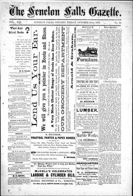 Fenelon Falls Gazette, 30 Oct 1891