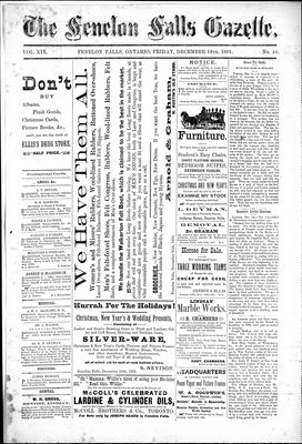 Fenelon Falls Gazette, 18 Dec 1891