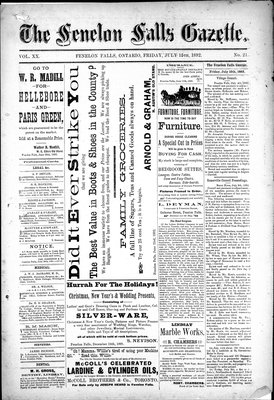 Fenelon Falls Gazette, 15 Jul 1892