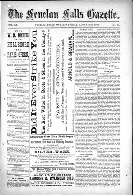 Fenelon Falls Gazette, 5 Aug 1892