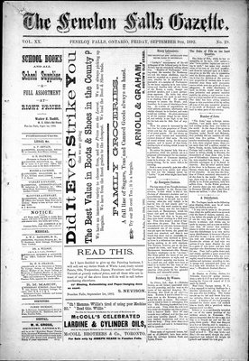 Fenelon Falls Gazette, 9 Sep 1892