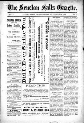 Fenelon Falls Gazette, 30 Sep 1892