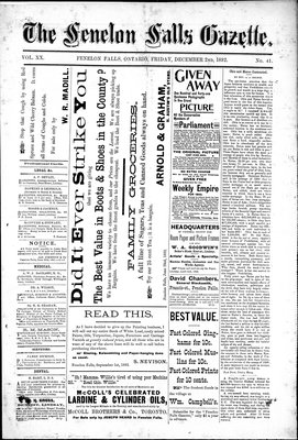 Fenelon Falls Gazette, 2 Dec 1892