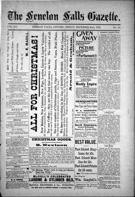 Fenelon Falls Gazette, 30 Dec 1892