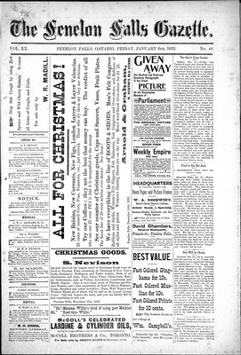 Fenelon Falls Gazette, 6 Jan 1893