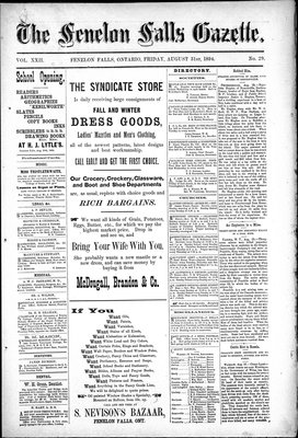 Fenelon Falls Gazette, 31 Aug 1894