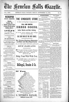 Fenelon Falls Gazette, 7 Sep 1894